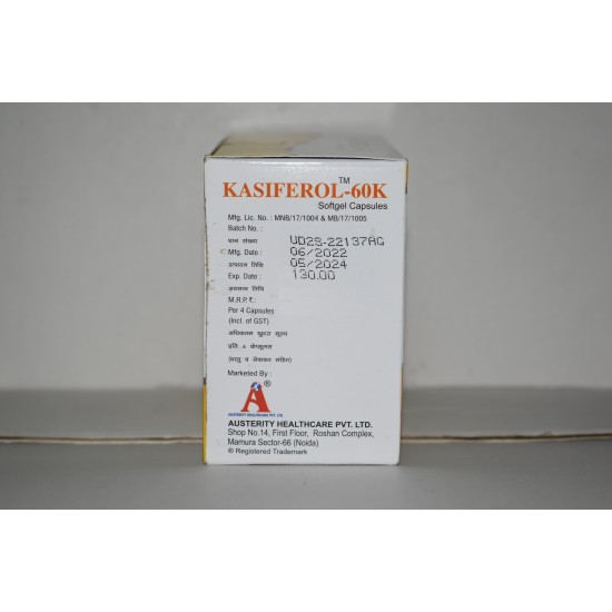 Kasiferol-60K Softgel Capsule Vitamin Deficiency , Boost Immunity, Cholecalciferol image